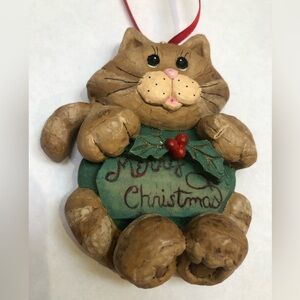 Kurt Adler Orange Cat Christmas Ornament